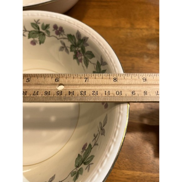 Pair of Vintage Homer Laughlin Eggshell Georgian Floral Vegetable Serving Bowls - Picture 6 of 8